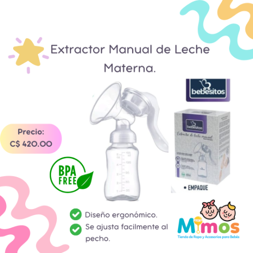Extractor Manual de Leche Materna Bebesitos