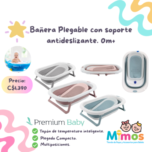 Bañera Plegable con soporte antideslizante PremiumBaby