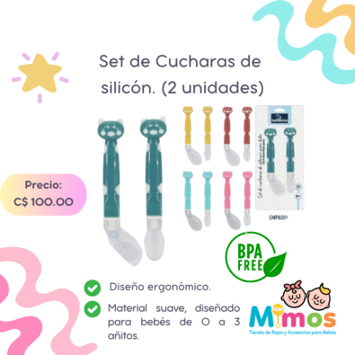 Set de cucharas de silicón Bebesitos