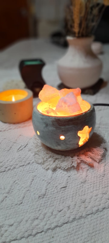 LAMPARA DE SAL CUENCO CERAMICA
