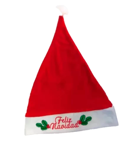 gorro rojo navideño pana nov