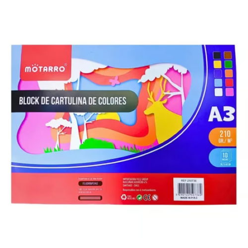 block cartulina color A3