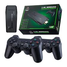 Consola Game Stick Lite 4K 1000 Juegos 2 Control Inalámbricos - Negro