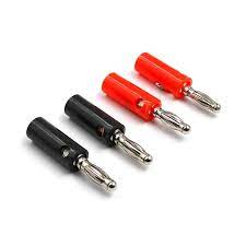 PAR Conector banana MACHO/ rojo/negro