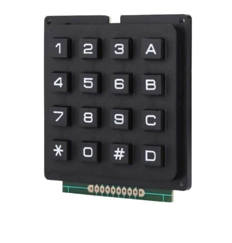 MODULO TECLADO MATRICIAL 4X4 CON SWITCH NEGRO