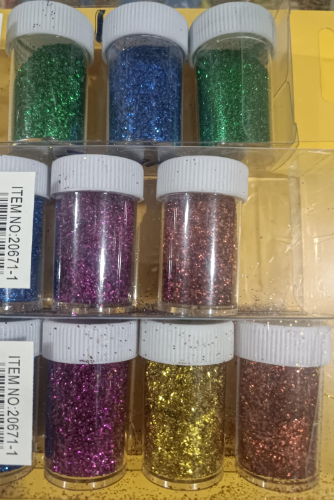 Frasco de brillantinas
