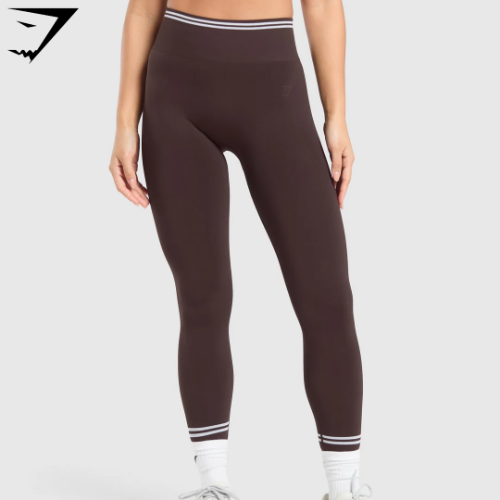 Contrast Seamless Leggings - Heritage Brown(M)