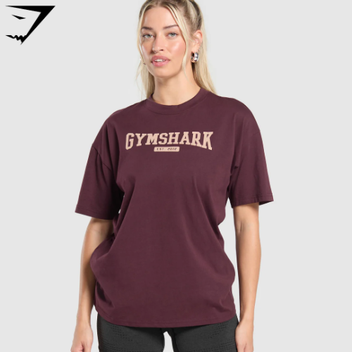 Collegiate Lifestyle Oversized T-Shirt - Depth Purple(S)