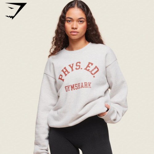 Phys Ed Crew Neck Sweatshirt - Light Grey Core Marl(S)