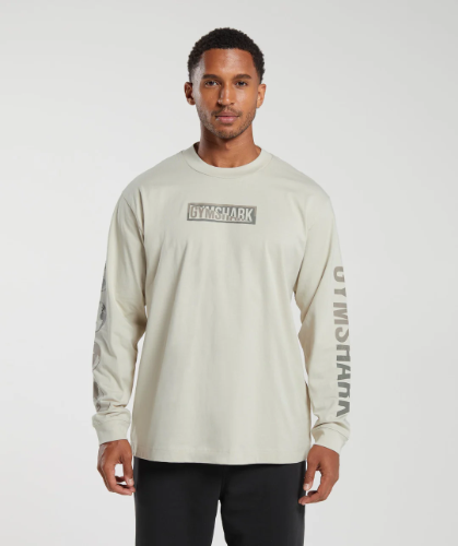 GLOBAL LONG SLEEVE T-SHIRT pebble grey(L)