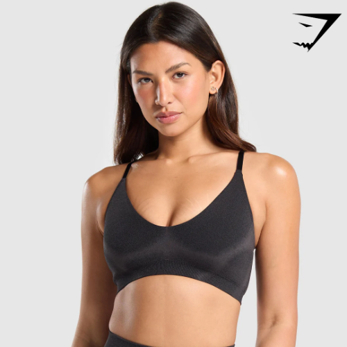 2 Blur Seamless Bralette - Black/Asphalt Grey(S)