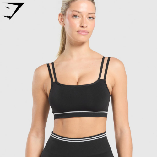 1 Contrast Seamless Sports Bra - Black(S)