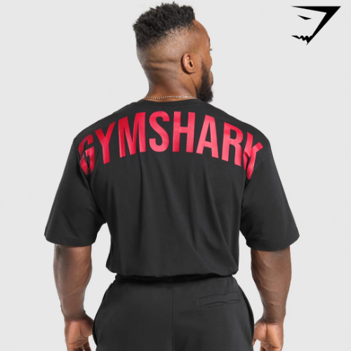 Power T-Shirt - Black/Conditioning Red(XL)