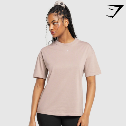 GS Power Oversized T-Shirt - Stone Pink(M)