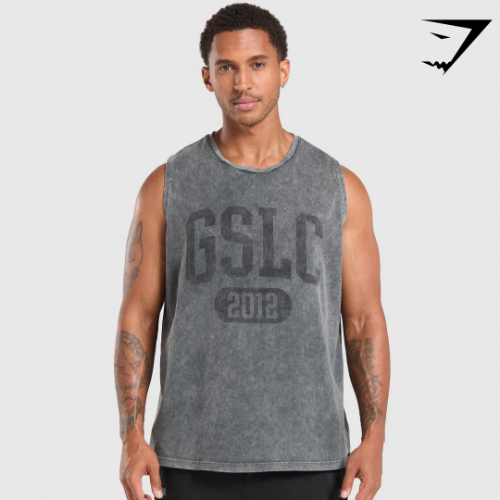 Collegiate Shadow Washed Tank - Asphalt Grey(S)