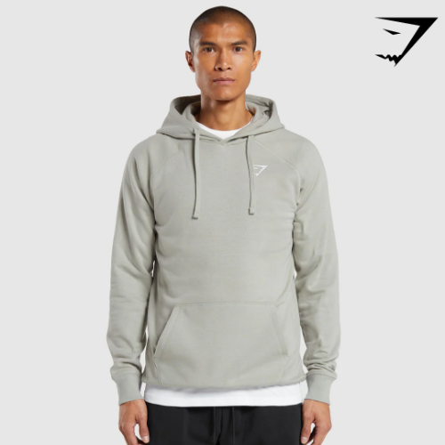 Crest Hoodie - Stone Grey(S)