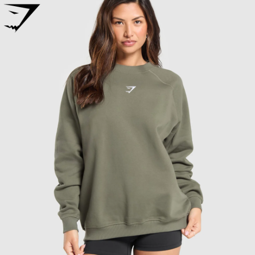 Training Oversized Fleece Sweatshirt - Base Green(XS)