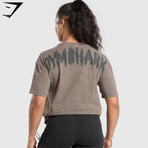 Grunge Oversized T-Shirt - Camo Brown(S)