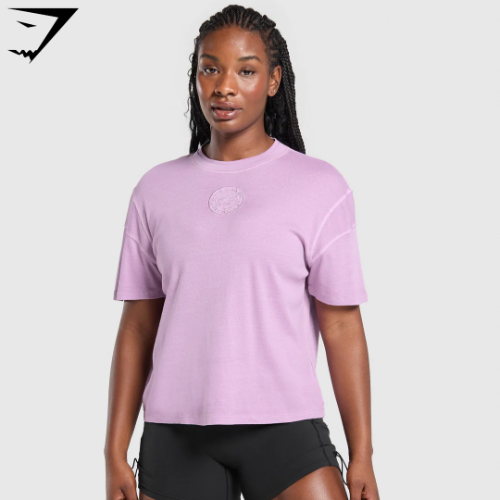 Premium Legacy Washed Oversized T-Shirt - Warm Lilac(S)