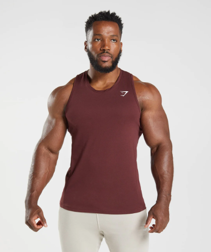 REACT TANK baked maroon(L)