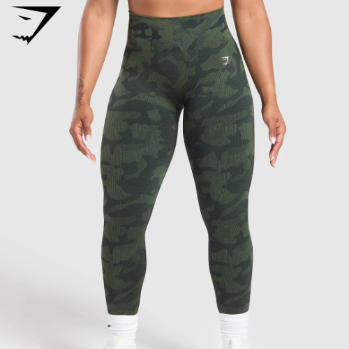 Adapt Camo Seamless Leggings - Victory Green/ Force Green(S)