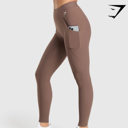 Raw Cut Leggings - Soft Brown(M)
