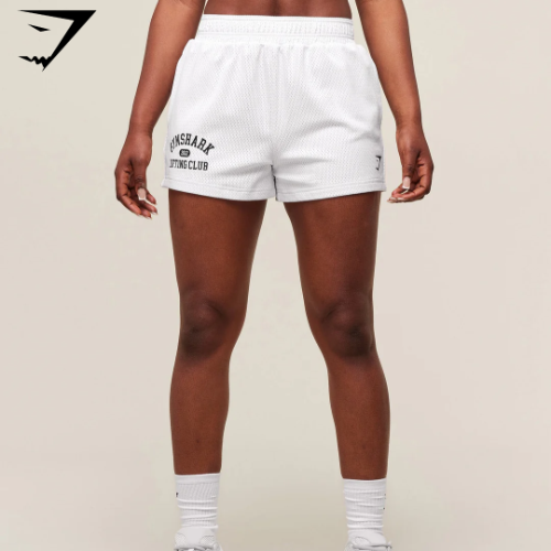 Lifting Club Mesh Shorts - White(XS)