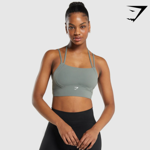 Halterneck Crop Cami Tank - Unit Green(M)