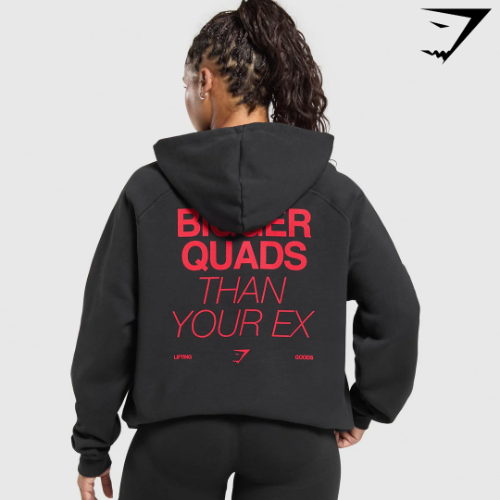 (M) Bigger Quads Than Your Ex Brushed Hoodie - Black