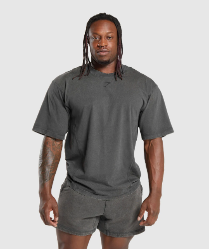 HERITAGE WASHED T-SHIRT onyx grey(M)