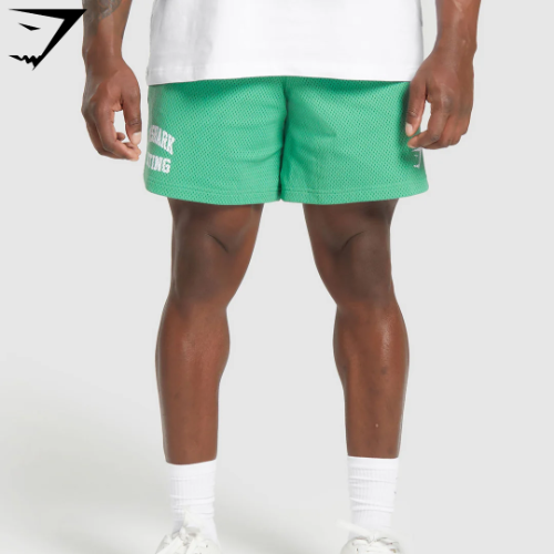 Lifting Mesh 7" Shorts - Lagoon Green(L)