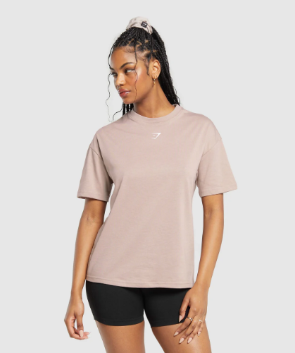 GS Power Oversized T-Shirt - Stone Pink(S)