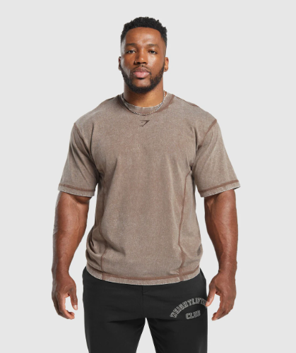 HERITAGE WASHED T-SHIRT penny brown(M)
