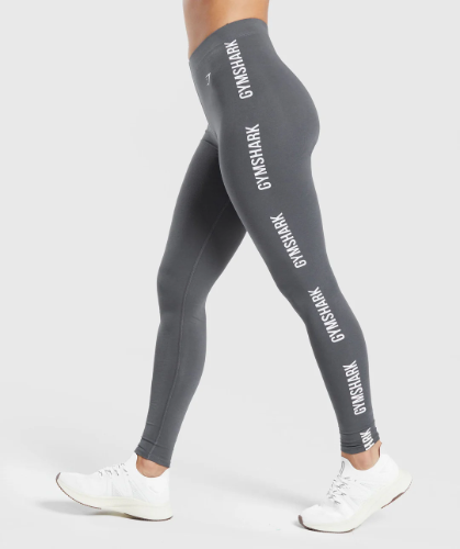 COTTON GRAPHIC TAPE LEGGINGS grey(XS)