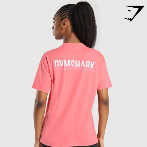 Fraction Oversized T-Shirt - Fresh Pink(XS)
