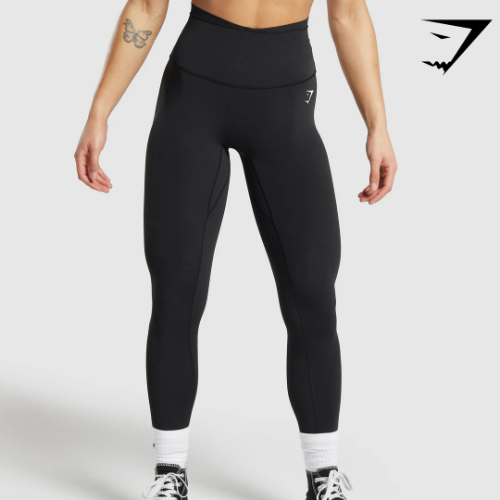 Mesh Waistband Leggings - Black(M)