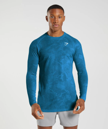 GEO LONG SLEEVE T-SHIRT blue shark(L)