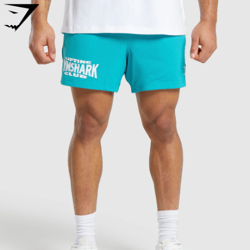 Lifting Club Mesh 5" Shorts - Artificial Teal(M)
