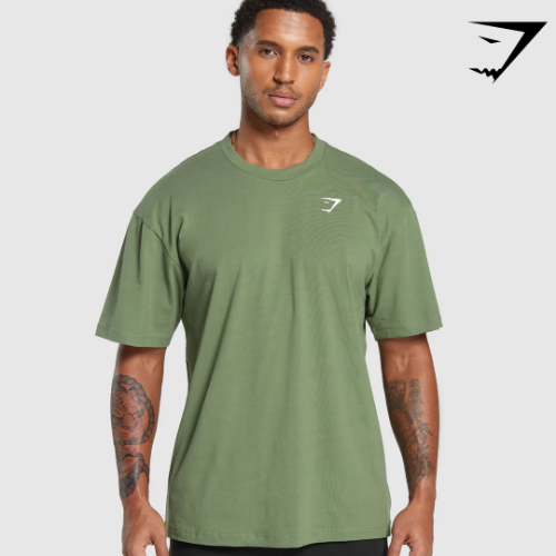 Essential Oversized T-Shirt - Force Green(XS)