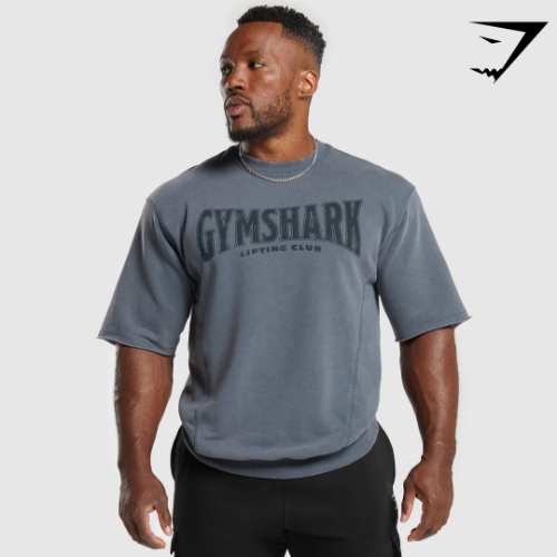 Heritage Washed Short Sleeve Crew - Titanium Blue(XS)
