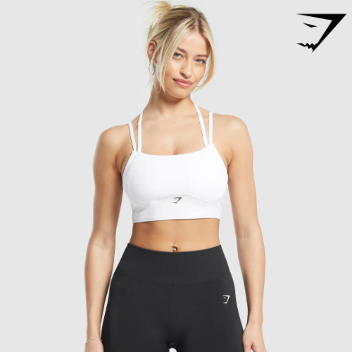 Halterneck Crop Cami Tank - White(S)