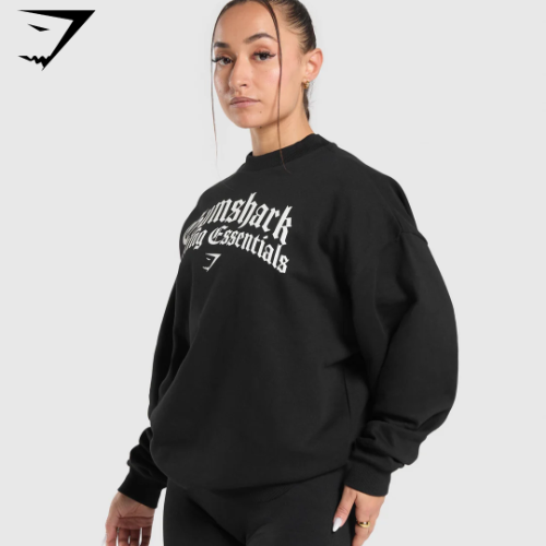 Lifting Essentials Oversized Sweatshirt - Black(S)
