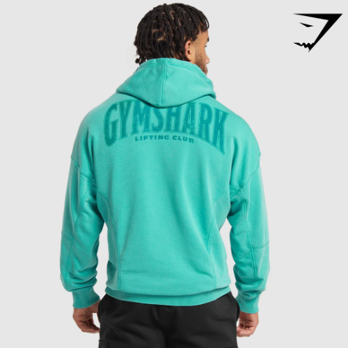 Heritage Washed Hoodie - Capri Blue(M)