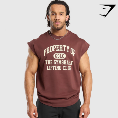 Property Of Cut Off Tank - Burgundy Brown(M)