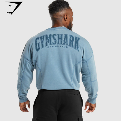 Heritage Washed Crew - Faded Blue(L)