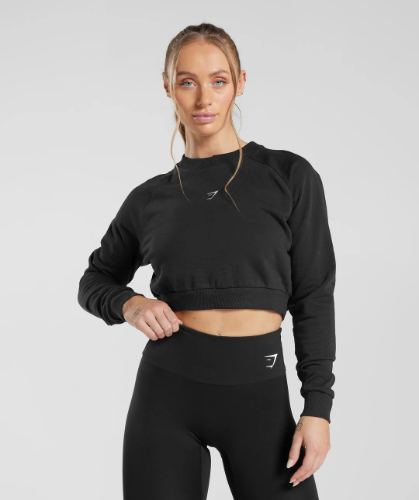TRAINING CROPPED SWEATER black(XS)