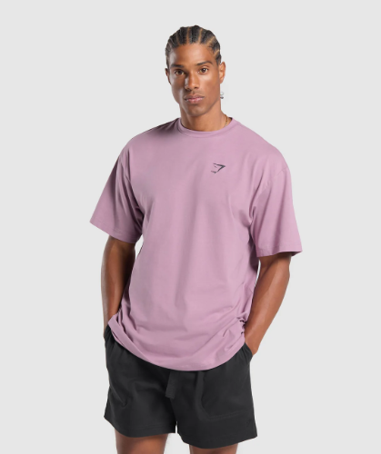 Essential Oversized T-Shirt - Soft Purple(M))