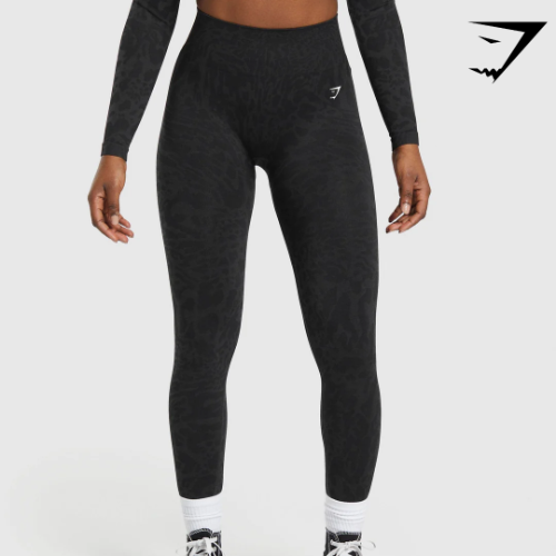 Adapt Safari Seamless Leggings - Black/Asphalt Grey(S)