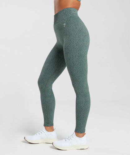 Marl Seamless Leggings - Teal Marl/Dark Grey Marl/Smokey Grey(S)