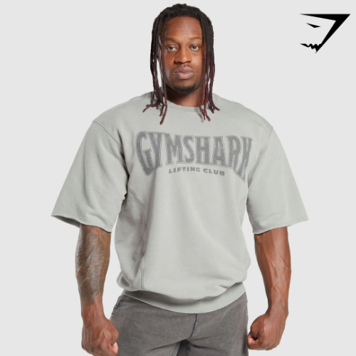 Heritage Washed Short Sleeve Crew - (S) Smokey Grey